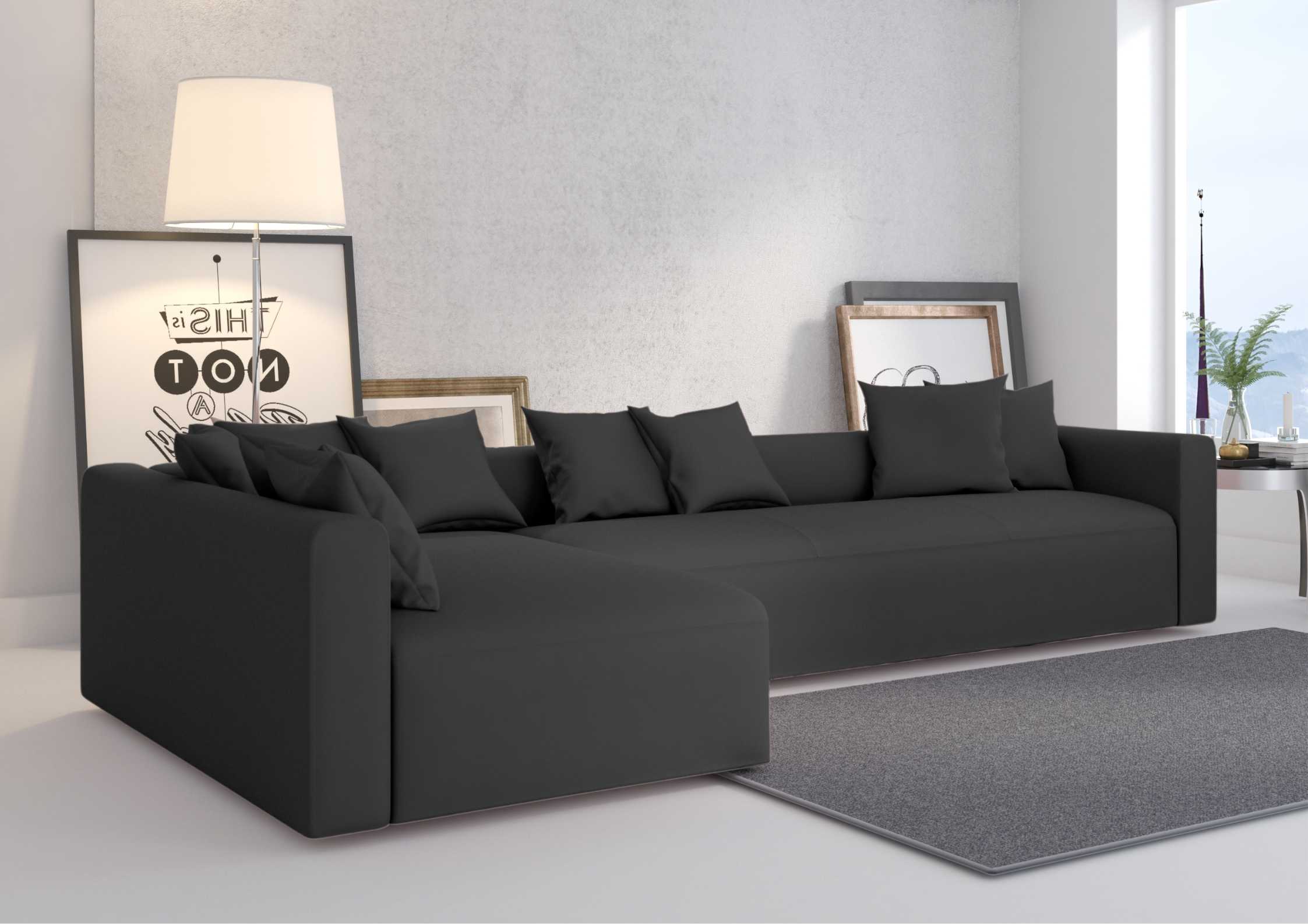 Duży narożnik industrialny w kolorze czarnym